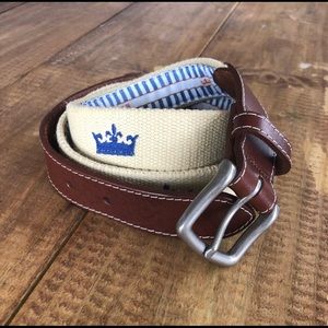 Peter Millar Leather and Canvas Belt
